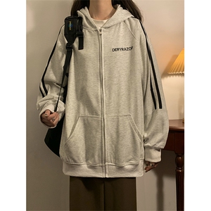 卫衣开衫男女连帽外套春秋新款宽松百搭上衣XZ102B-1W2558P65