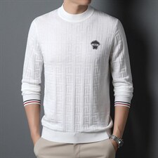 S2732钱塘2020-2中年男士春秋薄款时尚休闲简约针织衫毛衣P70，男装针织衫/毛衣，钱塘207-2