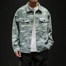 2021春秋季新日系大码男休闲字母印花潮流运动夹克外套J977-P75，男装夹克，电商A001