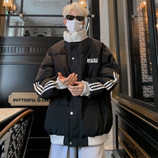 ！2025冬季新款男士撞色棉服加厚保暖情侣棉衣MY209特P80，男装棉衣，电商B220