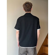 重磅华夫格假两件短袖T恤男夏季潮牌cleanfit宽松情侣款半袖体恤，男装T恤，星座1210-1