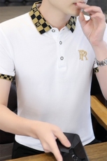 84055-P35男士翻领短袖T恤POLO衫字母刺绣简约修身商务休闲体恤，男装Polo衫，电商D310B-1