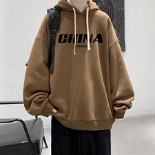 WY2001-P35纯棉连帽卫衣男大码运动帽衫宽松薄外套男，男装卫衣，电商A040