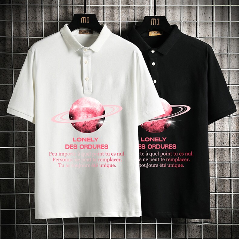 PL57184-P35翻领短袖polo衫男大码胖子半袖t恤男有领保罗衫网格,男装Polo衫,电商A040A