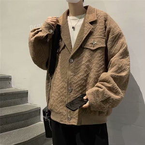 小香风外套潮牌男春秋痞帅休闲发型师潮男穿搭工装夹克W5075-P65图片