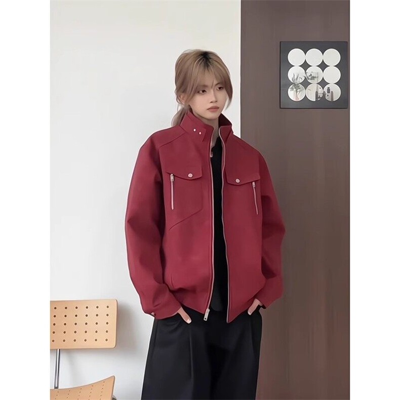 现货网图得物抖音品质春秋皮夹克扎染皮衣外套JK306-1P65,男装夹克,星座1904A