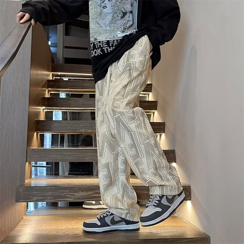 慵懒新款文艺原宿简约时尚日系气质ins流行潮流休闲长裤百搭,男装休闲裤,星座506A