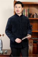 中青年唐装90绒羽绒服复古盘扣灯芯绒风羽绒服外套CF988-P230，男装羽绒服，星座1105-3