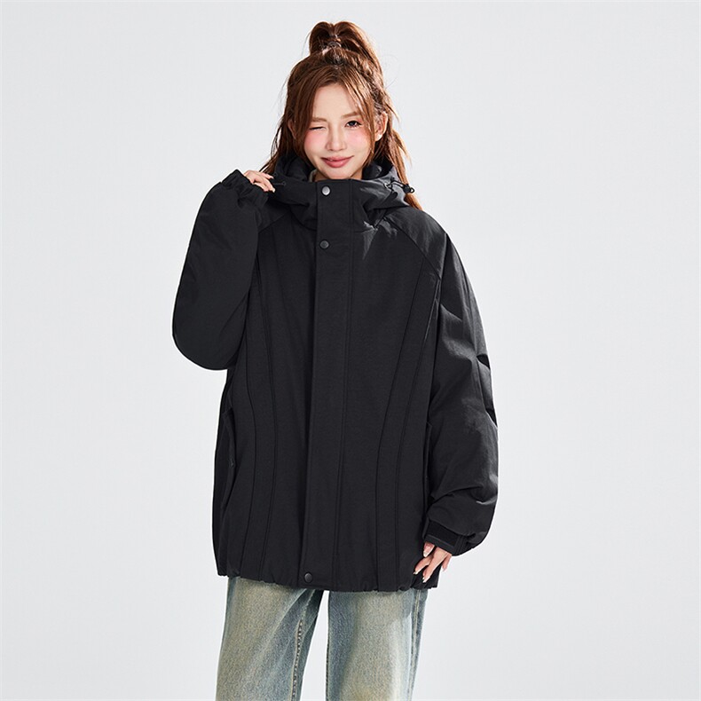 现货美式休闲加厚雪山棉衣夹克外套立领纯色三防户外工装棉服,男装夹克,电商A486