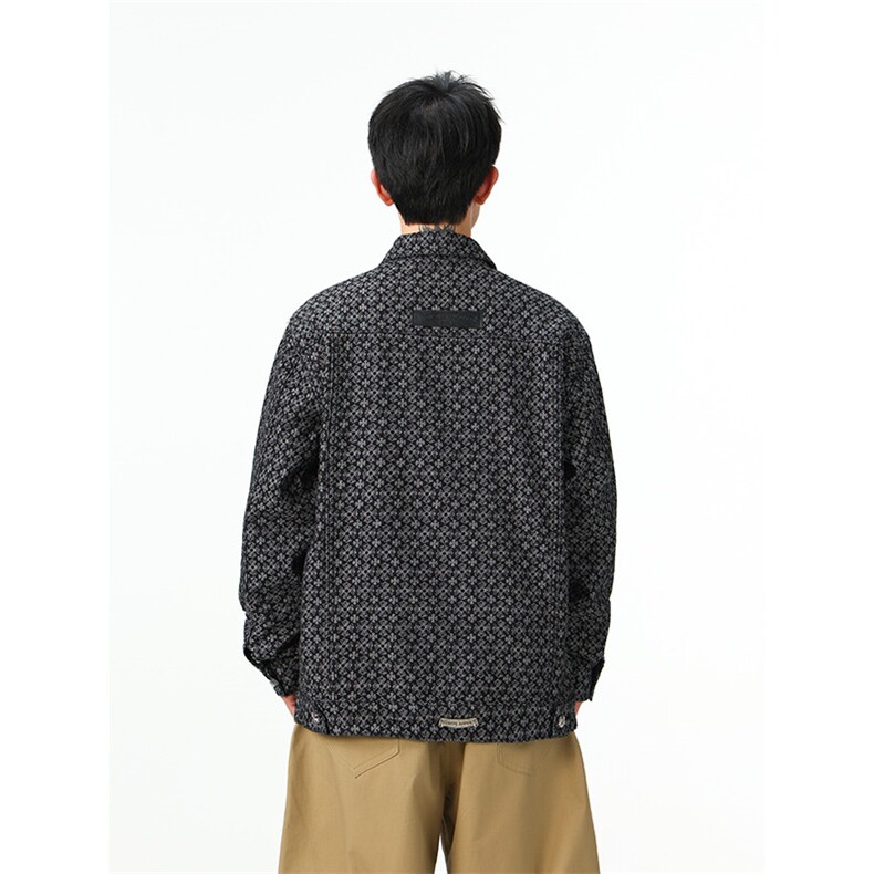 水洗牛仔外套男款春美式痞帅上衣服宽松休闲工装夹克JK1322-P75,男装工装外套,星座1103-3
