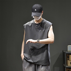 2026新款凉感背心男士夏季宽松大码运动吸汗无袖t恤潮薄健身坎肩，男装背心/马甲，电商D215