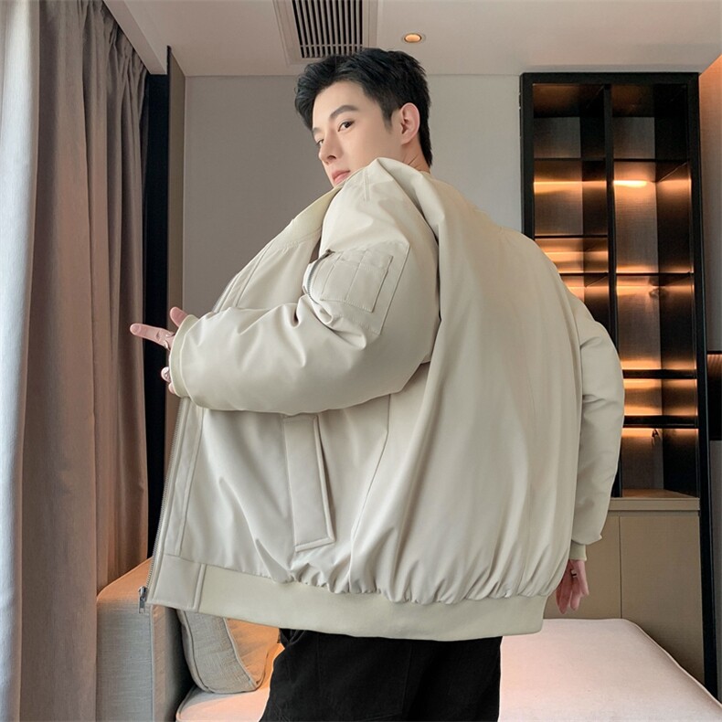 棒球服外套男女棉服美式潮牌复古高级感男装宽松飞行员M0822-P98,男装棉衣,星座308B-2