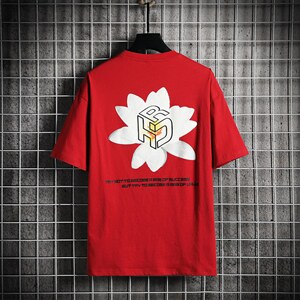 【】A003-HT1187-P25 夏装新款花朵印花短袖T恤 网格挂拍图片