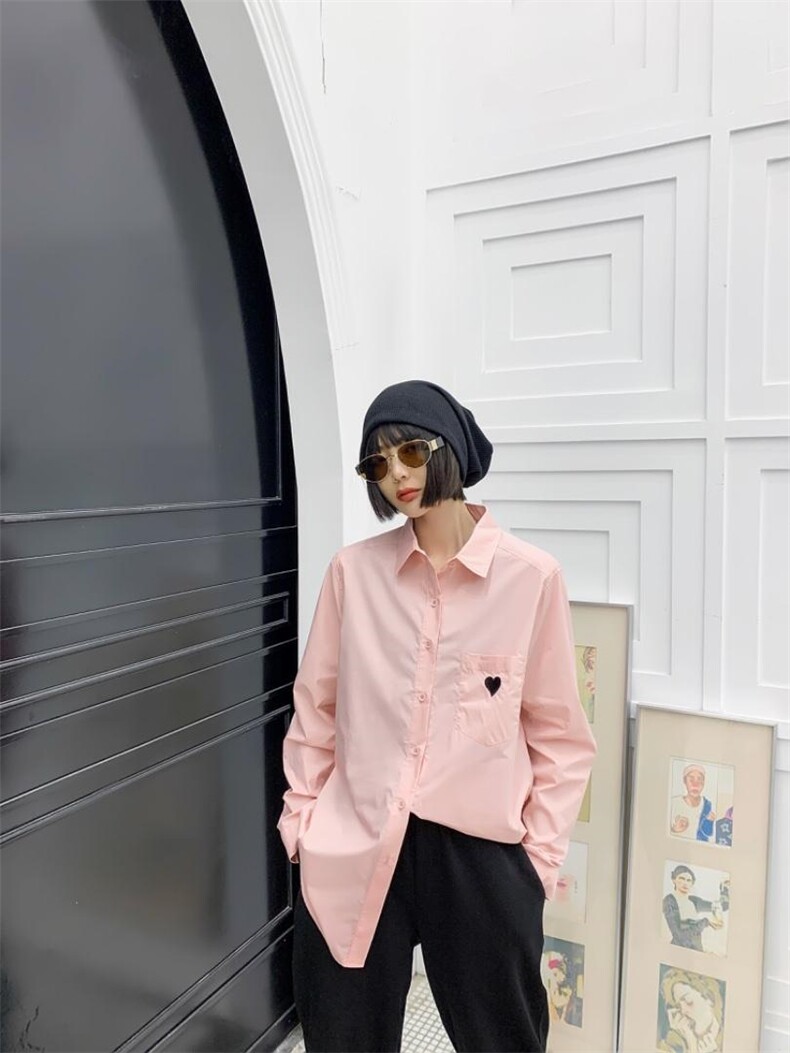 2021春季韩版爱心衬衣，女装，曼希野