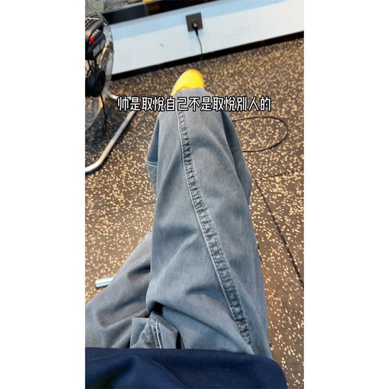 B221 美式ins高街暗黑休闲宽松做旧牛仔裤LK24400-特P52控88图片