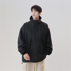 JK916-P83美式冲锋衣外套男夹克女秋冬户外防风防水潮牌情侣款图片