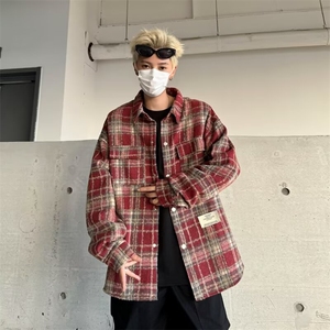青少年衬衫男装帅气学生薄外套初中高中生休闲衬衣服春秋C27