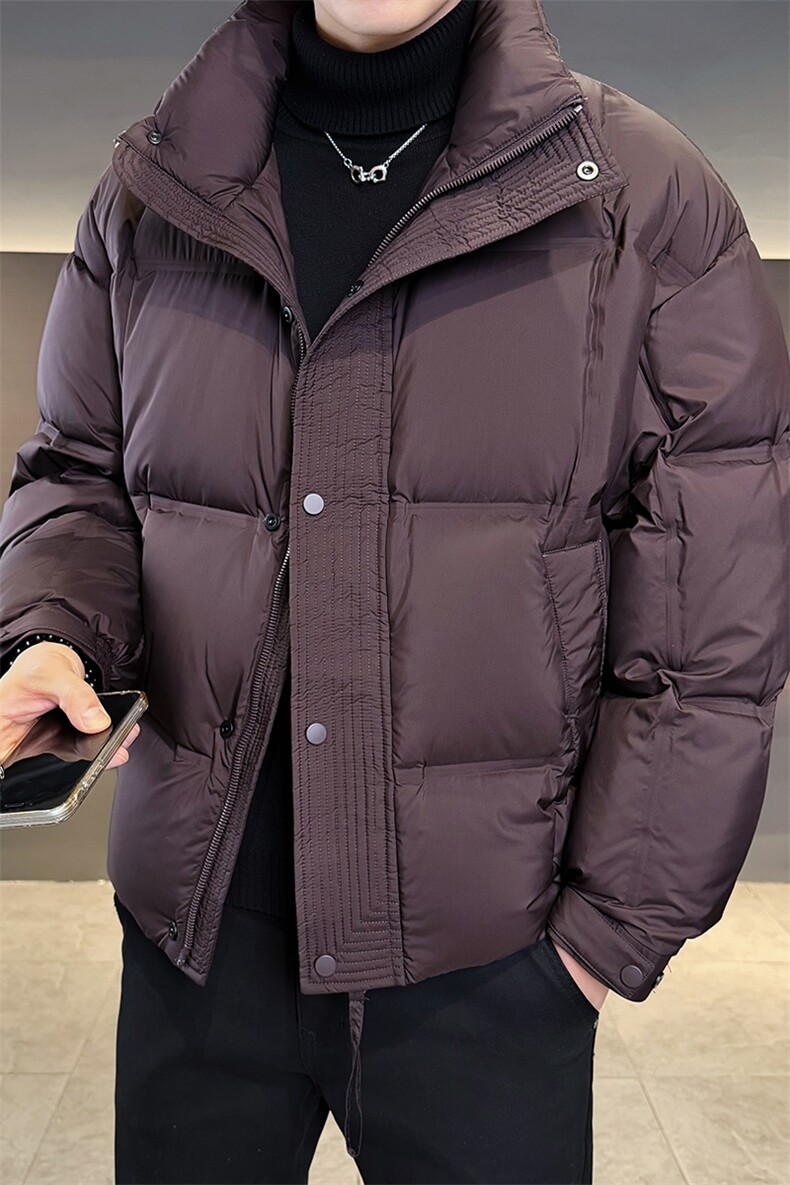 90标冬季新款简约无缝直冲保暖羽绒服百搭休闲外套YR6111-P319,男装羽绒服,电商D342