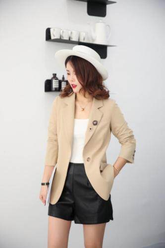 春季新款韩版修身纯色显瘦小西装，女装西装，名怡