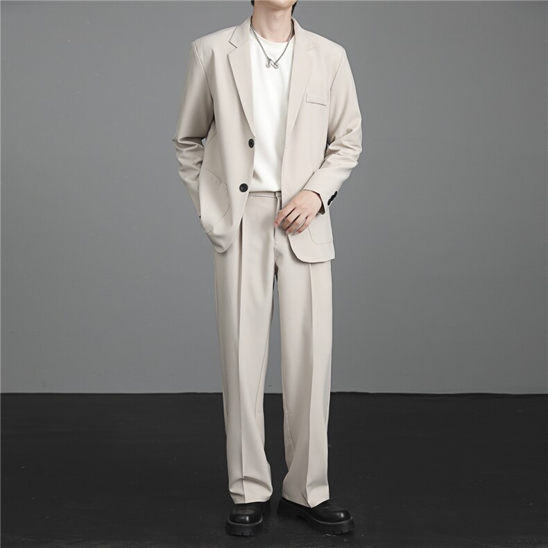 西服两件套装男春秋修身青年帅气男士休闲西装韩版小西服外套,男装西服,星座410-7