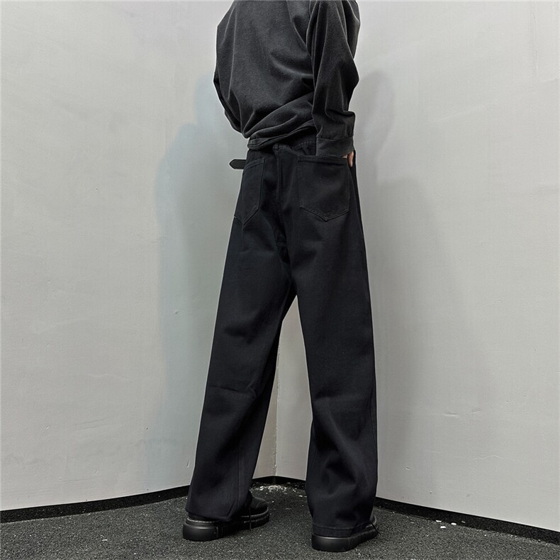 k1029-p40-控58M-5XL现货宽松cleanfit牛仔裤马丁靴黑暗黄泥,男装牛仔裤,星座116