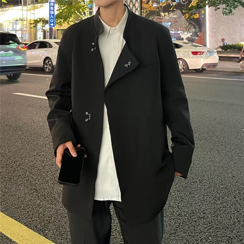 秋季青春流行男夹克文艺中式西装外套W127P65,男装夹克,星座1116-2