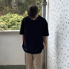 抖音得物品质二开240克宽松纯棉美式高街痞帅潮牌金属装饰短袖T恤，男装T恤，电商A486-1
