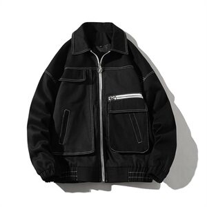 709-JK80-P85 20秋款 情侣全棉宽松大口袋夹克百搭时尚外套男图片