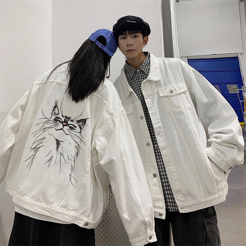 秋季港风情侣不一样印花男士夹克外套男JK569-P6588图片