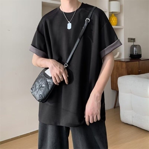 C524P43夏装男生休闲简单百搭短袖T男装上衣日系潮男图片