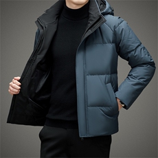V2120钱塘2020-3秋冬新款男士连帽羽绒服保暖休闲百搭外套P213，男装羽绒服，钱塘207-3