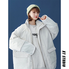 @中性风大码棉衣冬季假两件面包服立领宽松A125-Y271-P120女类，男装棉衣，电商A125