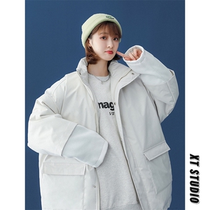 @中性风 大码棉衣冬季假两件面包服立领宽松 A125-Y271-P120 女类图片