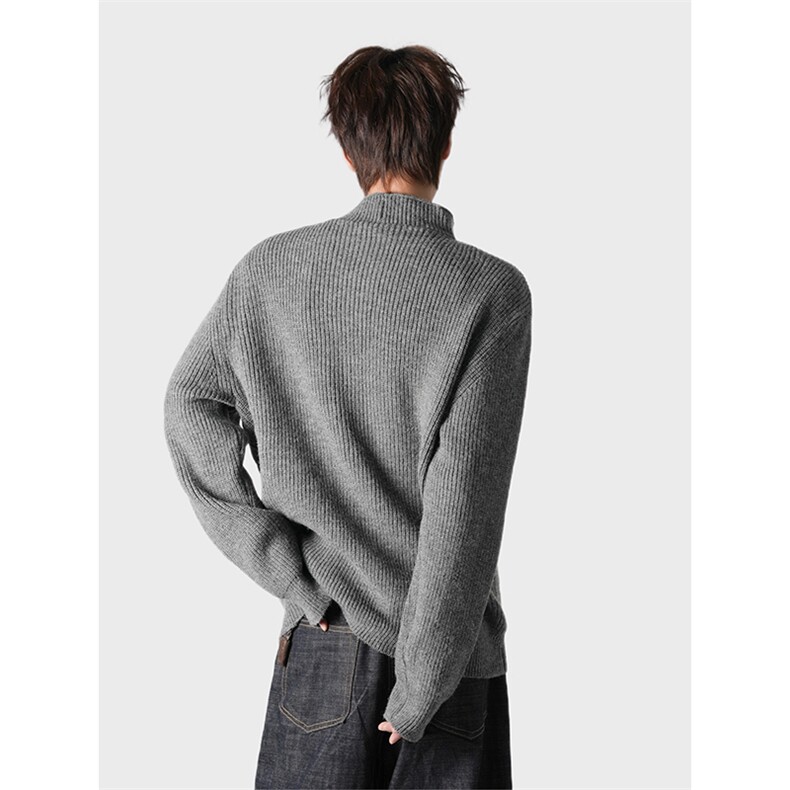 纽扣设计感半高领针织衫男秋季潮牌休闲毛衣MY510-P72,男装针织衫/毛衣,星座308B-2