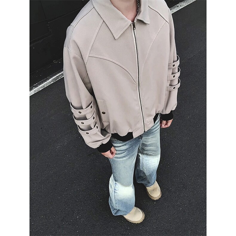 模特-美式休闲高街解构宽松刺绣外套9109-P88，女装短外套，电商B380（原B361）