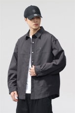 2025款时尚有型翻领休闲衬衣夹克F0962-P100控199，男装夹克，电商D215