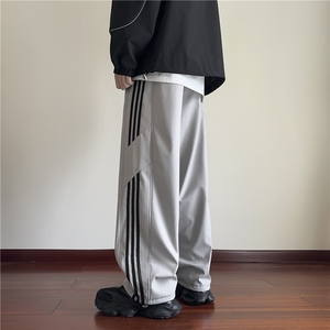 抖音品质冬季加绒条纹设计宽松冲锋裤B315-K24315JR-特p40控78图片