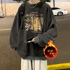 直播品质 500克重磅美式做旧水洗卫衣 H1337-常规特P45-加绒特P55图片