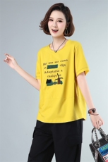 时尚刺绣字母宽松短袖T恤女夏季新款韩版百搭显瘦上衣852-1，女装T恤，依恋蒂丝
