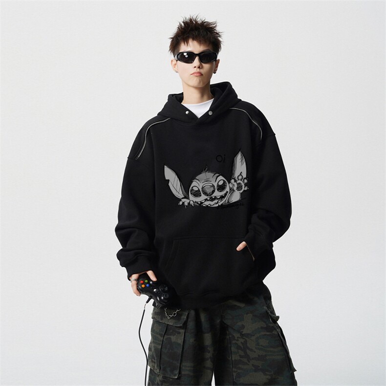 得物供货、重磅420克现货连帽卫衣HD019-1-WY25101LL-P45,男装卫衣,电商019-1