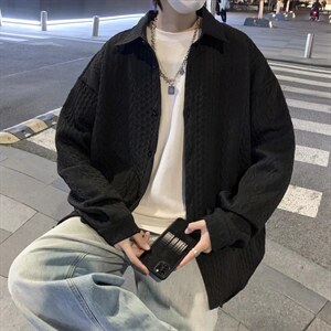 潮流夹克潮男春季编织花纹外套W1156P36图片