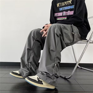 大口袋工装休闲裤男韩版潮流高街2024春季新款ins长裤K4666-P53图片