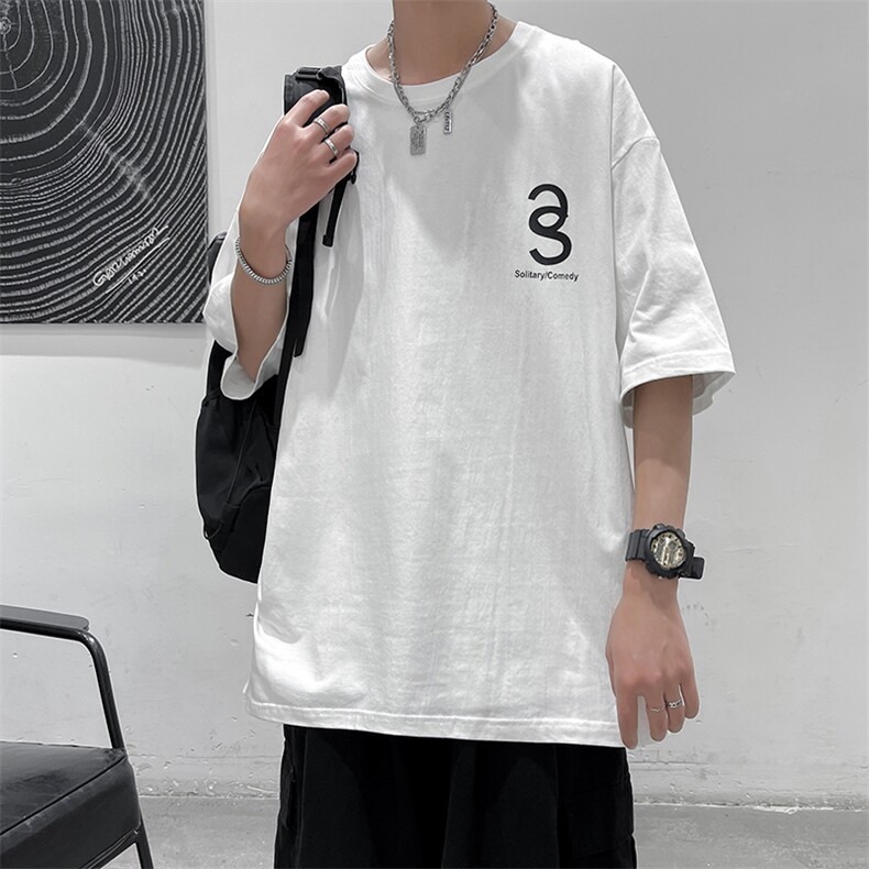 自家商标印花宽松220克高品质直播款A161-S030-P25,男装T恤,电商A161-2