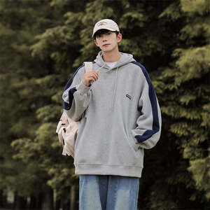 主推大货已出日系拼色百搭秋季连帽卫衣男宽松914-4-WY32-P68控88图片