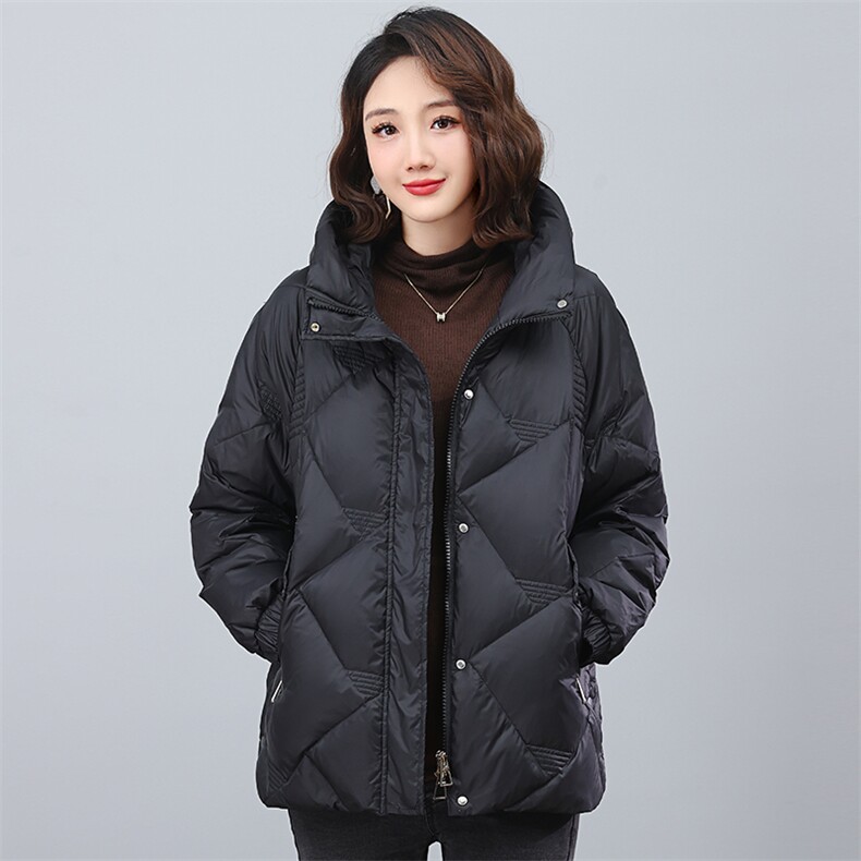 2025冬季时尚简约优雅休闲潮流轻盈保暖羽绒服,女装羽绒服,独衣靓