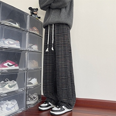 YK86127-P55美式复古七彩色格子灯芯绒裤男秋冬直筒裤子，男装休闲裤，电商A086-1