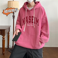 加绒新款港风宽松连帽套头卫衣X5685-常规P70控88-加绒P80控98，男装卫衣，电商A061-1