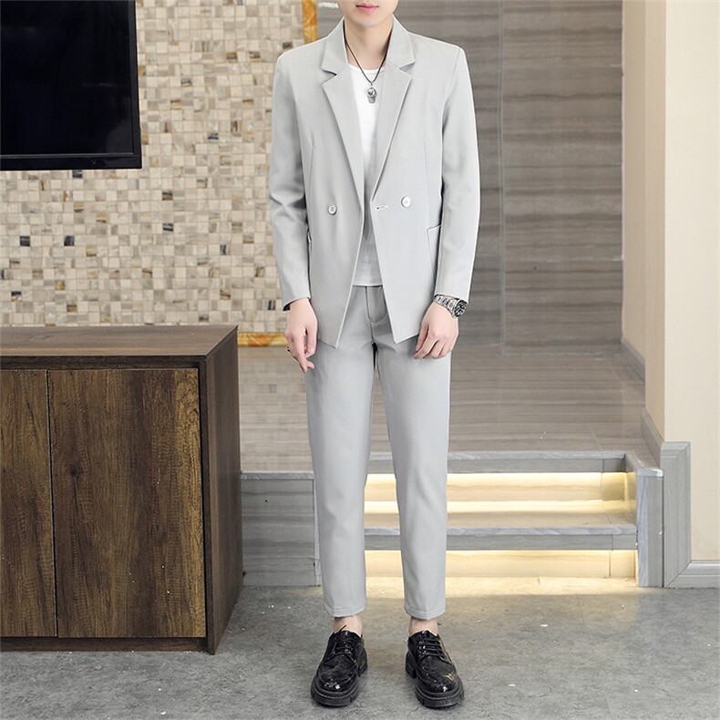 T2203-P1402025秋季时尚男士西装双排扣西服西裤两件套装,男装西服,星座507A（原星座306B-2）