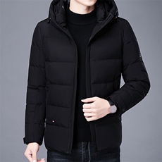羽绒服男士白鸭绒上衣冬季2023年新款中年男装连帽加厚保暖外套，男装羽绒服，电商B212（原钱塘6029）