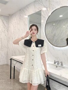 连衣裙 翻领显龄图片